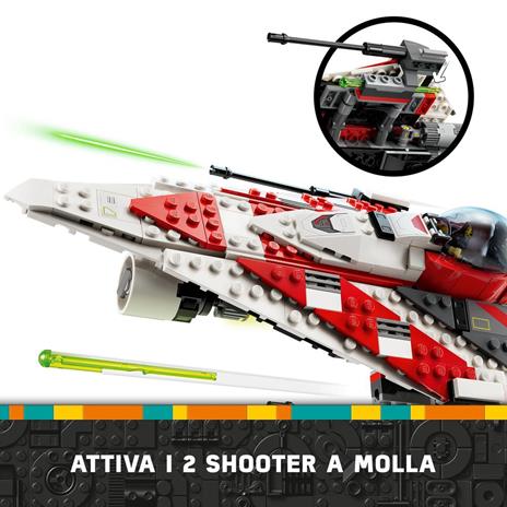 LEGO Star Wars 75388 Starfighter di Jedi Bob, Astronave Giocattolo da Costruire con 2 Minifigure, Giochi per Bambini 8+ - 3