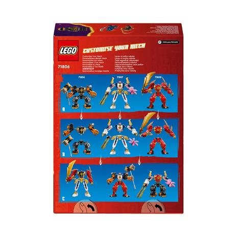 LEGO NINJAGO 71806 Mech Elemento di Terra di Cole, Giochi per Bambini da 7+, Action Figure Personalizzabile con 2 Minifigure - 8
