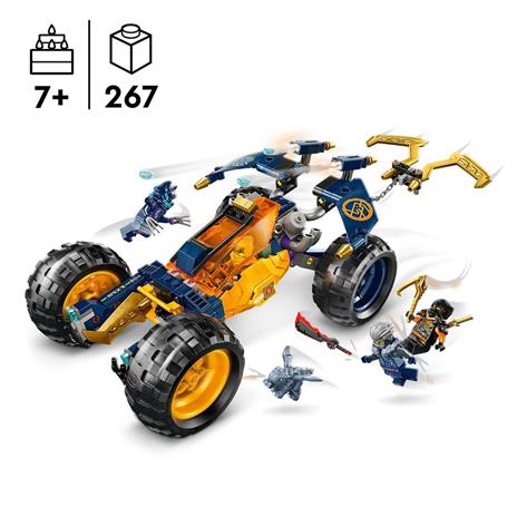 LEGO NINJAGO 71811 Buggy Fuoristrada Ninja di Arin, Giochi per Bambini 7+ Anni, Macchina Giocattolo con Drago e 4 Minifigure - 3