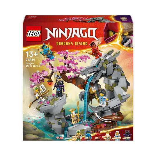 LEGO NINJAGO 71819 Santuario della Pietra del Drago Giocattolo Giochi per Bambini 13+ 6 Minifigure e Campo di Addestramento