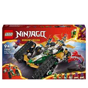 LEGO NINJAGO 71820 Ninja Cingolato del Team Ninja, Veicolo Giocattolo 4 in 1, Giochi d