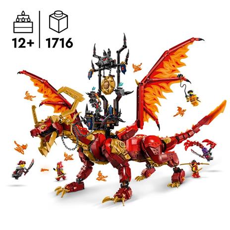 LEGO NINJAGO 71822 Drago-Sorgente del Movimento, Figura Giocattolo Snodabili, Giochi d'Avventura Bambini 6+ con 6 Minifigure - 3
