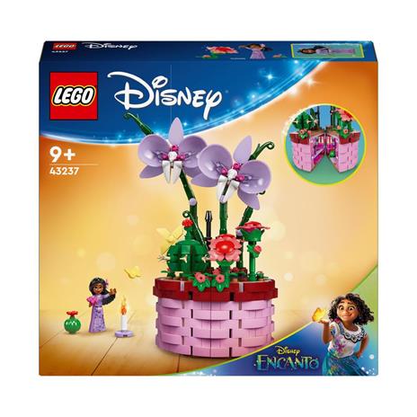 LEGO Disney 43237 Vaso di Fiori di Isabela Giochi per Bambini 9+ con Mini Bambolina e Cesto Apribile Regalo dal Film Encanto