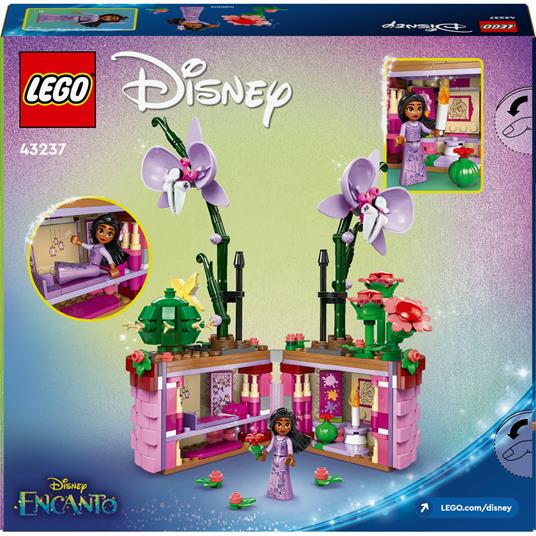 LEGO Disney 43237 Vaso di Fiori di Isabela Giochi per Bambini 9+ con Mini Bambolina e Cesto Apribile Regalo dal Film Encanto - 9