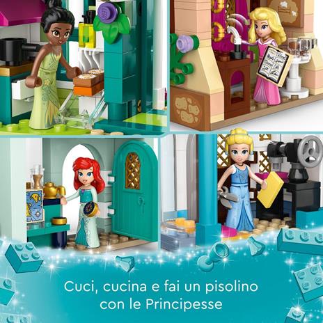 LEGO Disney Princess 43246 l'Avventura al Mercato Principesse Disney, Giochi Bambini 6+, Città da Costruire e 4 Mini Bamboline - 4