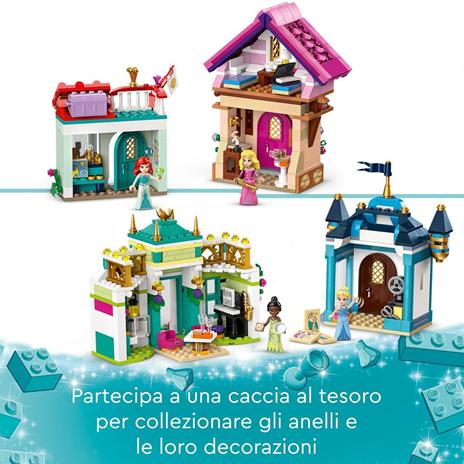 LEGO Disney Princess 43246 l'Avventura al Mercato Principesse Disney, Giochi Bambini 6+, Città da Costruire e 4 Mini Bamboline - 5