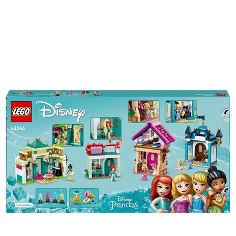 LEGO Disney Princess 43246 l'Avventura al Mercato Principesse Disney, Giochi Bambini 6+, Città da Costruire e 4 Mini Bamboline - 8