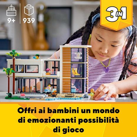 LEGO Creator 3 in 1 31153 Casa Moderna, 3 Modellini di Abitazioni da Costruire, Giochi per Bambini 9+, Idea Regalo Compleanno - 2