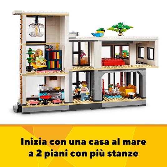 LEGO Creator 3 in 1 31153 Casa Moderna, 3 Modellini di Abitazioni da Costruire, Giochi per Bambini 9+, Idea Regalo Compleanno - 4