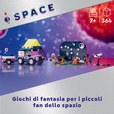 LEGO Friends 42603 Camping-Van Sotto le Stelle, Giochi per Bambini 7+ con Telescopio Giocattolo, Auto, Mini Bamboline e Cane - 2