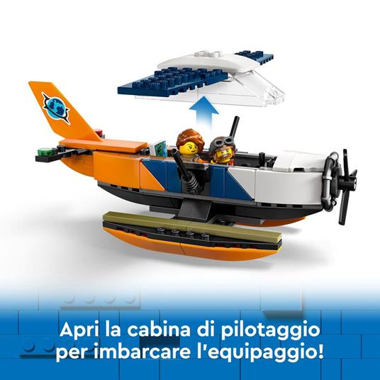 LEGO City 60425 Idrovolante dell’Esploratore della Giungla, Aereo Giocattolo con 2 Minifigure e 3 Animali, Giochi Bambini 6+ - 4