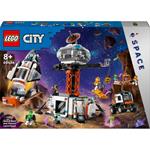 LEGO City 60434 Base Spaziale e Piattaforma di Lancio Gioco per Bambini 8+ con Gru Giocattolo Astronave Rover e 6 Minifigure