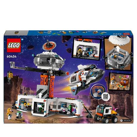 LEGO City 60434 Base Spaziale e Piattaforma di Lancio Gioco per Bambini 8+ con Gru Giocattolo Astronave Rover e 6 Minifigure - 7