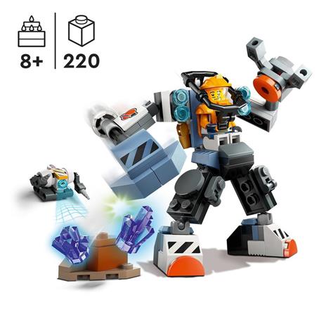 LEGO City 60428 Mech di Costruzione Spaziale, Giochi per Bambini di 6+ Anni, Tuta Snodabile con Minifigure e Robot Giocattolo - 3
