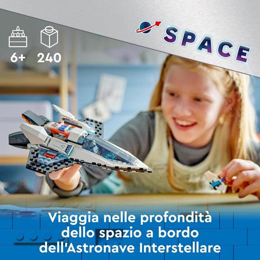 LEGO City 60430 Astronave Interstellare Giocattolo Gioco Spaziale per Bambini 6+ Anni con Navicella Minifigure e Drone Robot - 2