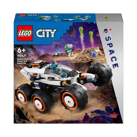LEGO City 60431 Rover Esploratore Spaziale e Vita Aliena Giochi per Bambini 6+ con 2 Minifigure di Astronauti Robot 2 Alieni