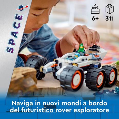 LEGO City 60431 Rover Esploratore Spaziale e Vita Aliena Giochi per Bambini 6+ con 2 Minifigure di Astronauti Robot 2 Alieni - 2