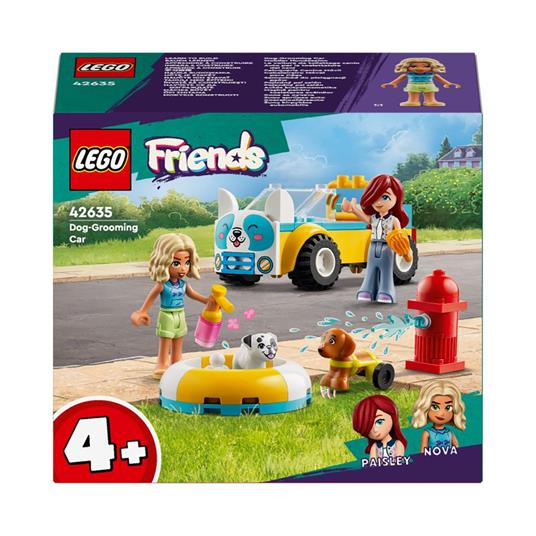 LEGO Friends 42635 Auto per la Toelettatura dei Cani, Macchina Giocattolo, 2 Personaggi e 2 Cuccioli, Giochi per Bambini 4+