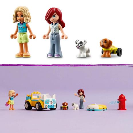 LEGO Friends 42635 Auto per la Toelettatura dei Cani, Macchina Giocattolo, 2 Personaggi e 2 Cuccioli, Giochi per Bambini 4+ - 6