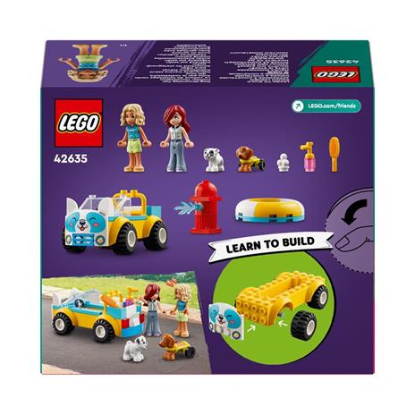 LEGO Friends 42635 Auto per la Toelettatura dei Cani, Macchina Giocattolo, 2 Personaggi e 2 Cuccioli, Giochi per Bambini 4+ - 8