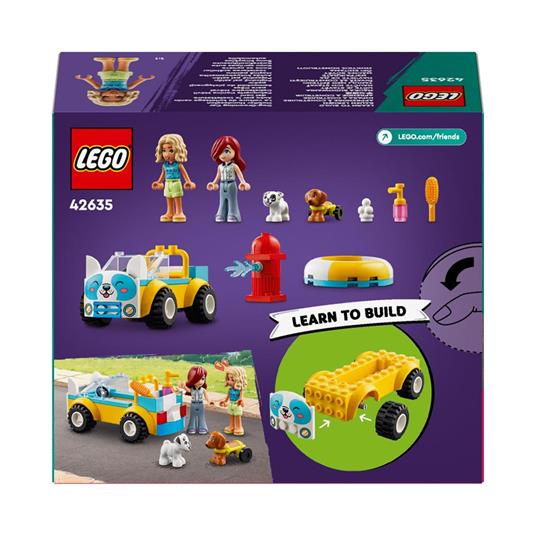 LEGO Friends 42635 Auto per la Toelettatura dei Cani, Macchina Giocattolo, 2 Personaggi e 2 Cuccioli, Giochi per Bambini 4+ - 8