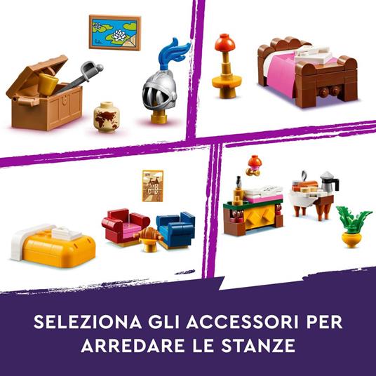 LEGO Friends 42638 Bed And Breakfast al Castello, Giochi Bambini 12+, Hotel Giocattolo da Costruire con 4 Personaggi e Cane - 5