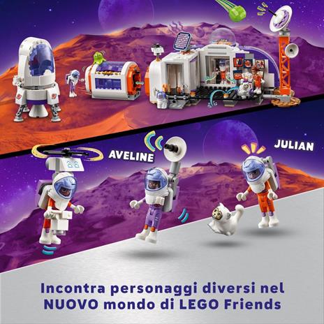 LEGO Friends 42605 la Base Spaziale su Marte e Razzo, Giochi per Bambini di 8+ Anni con 4 Mini Bamboline, Rover e Accessori - 3
