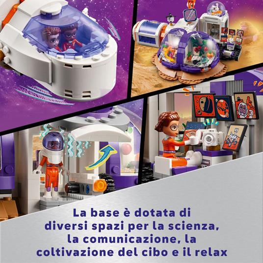 LEGO Friends 42605 la Base Spaziale su Marte e Razzo, Giochi per Bambini di 8+ Anni con 4 Mini Bamboline, Rover e Accessori - 4