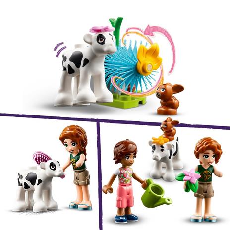 LEGO Friends 42607 Stalla del Vitellino di Autumn, Giochi per Bambini di 5+ Anni con Animali Giocattolo e 2 Mini Bamboline - 5