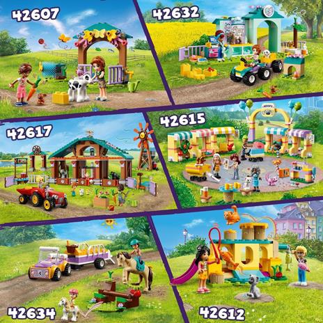 LEGO Friends 42607 Stalla del Vitellino di Autumn, Giochi per Bambini di 5+ Anni con Animali Giocattolo e 2 Mini Bamboline - 6