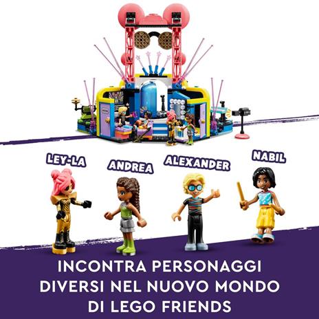 LEGO Friends 42616 Il Talent Show di Heartlake City, Giochi Musicali per Bambini 7+ con 4 Mini Bamboline e Palco Giocattolo - 3