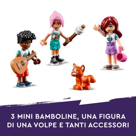 LEGO Friends 42624 Cabine Relax al Campo Avventure, Giochi Educativi per Bambini 7+ Anni, Campeggio Giocattolo da Costruire - 5