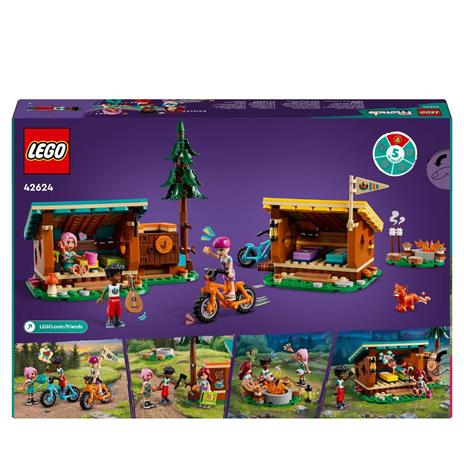 LEGO Friends 42624 Cabine Relax al Campo Avventure, Giochi Educativi per Bambini 7+ Anni, Campeggio Giocattolo da Costruire - 10