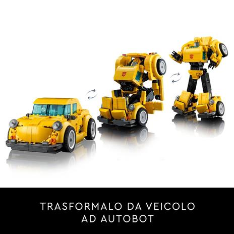 LEGO Icons 10338 Transformers Bumblebee Action Figure da Collezione per Adulti Convertibile in Veicolo, Regalo per Lui o Lei - 3