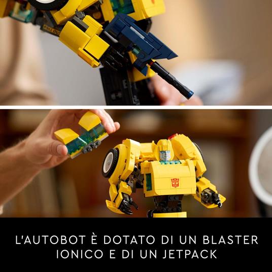 LEGO Icons 10338 Transformers Bumblebee Action Figure da Collezione per Adulti Convertibile in Veicolo, Regalo per Lui o Lei - 4