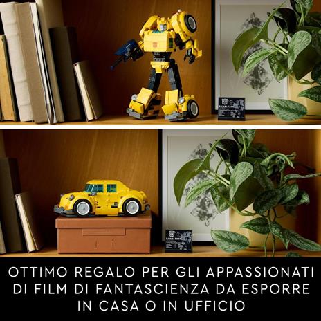 LEGO Icons 10338 Transformers Bumblebee Action Figure da Collezione per Adulti Convertibile in Veicolo, Regalo per Lui o Lei - 6