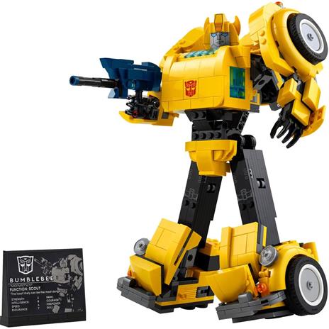 LEGO Icons 10338 Transformers Bumblebee Action Figure da Collezione per Adulti Convertibile in Veicolo, Regalo per Lui o Lei - 7
