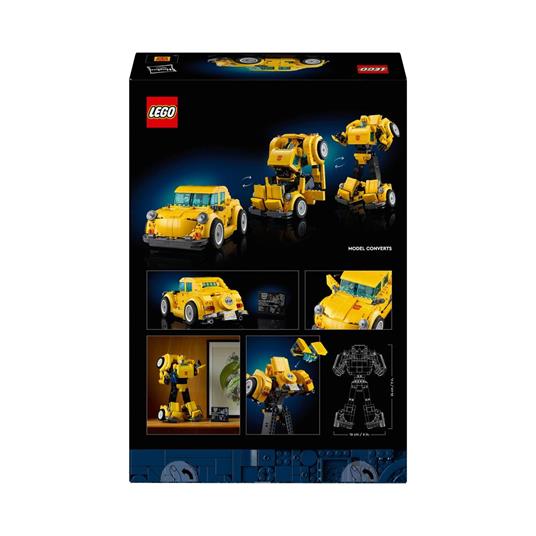 LEGO Icons 10338 Transformers Bumblebee Action Figure da Collezione per Adulti Convertibile in Veicolo, Regalo per Lui o Lei - 8