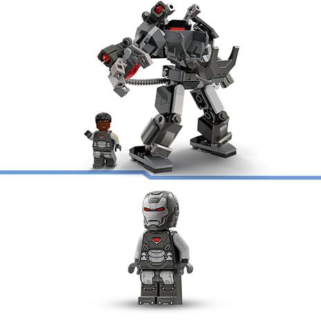 LEGO Marvel 76277 Mech di War Machine, Giocattolo Action Figure per Bambini 6+ Anni, Supereroe con 3 Shooter, Personaggio MCU - 5