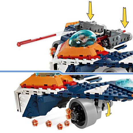 LEGO Marvel 76278 Warbird di Rocket vs. Ronan, Astronave Giocattolo per Bambini di 8+ Anni, Regalo Guardiani della Galassia - 5