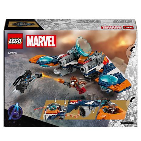 LEGO Marvel 76278 Warbird di Rocket vs. Ronan, Astronave Giocattolo per Bambini di 8+ Anni, Regalo Guardiani della Galassia - 8