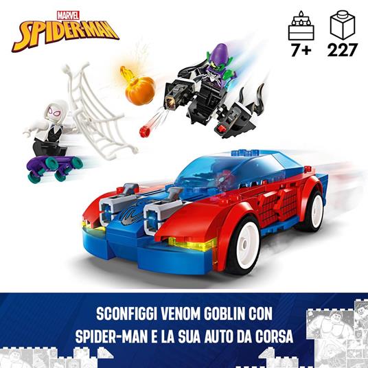 LEGO Marvel 76279 Auto da Corsa di Spider-Man e Venom Goblin, Gioco per Bambini di 7+ Anni, Veicoli Giocattolo dei Supereroi - 2