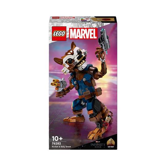 LEGO Marvel 76282 Rocket e Baby Groot, Giochi per Bambini di 10+ Anni con Action Figure Snodabile e Minifigure del Supereroe - LEGO - Marvel - TV & Movies - Giocattoli | IBS