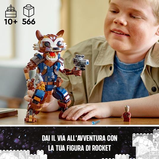 LEGO Marvel 76282 Rocket e Baby Groot, Giochi per Bambini di 10+ Anni con Action Figure Snodabile e Minifigure del Supereroe - 2