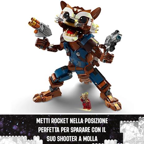 LEGO Marvel 76282 Rocket e Baby Groot, Giochi per Bambini di 10+ Anni con Action Figure Snodabile e Minifigure del Supereroe - 5