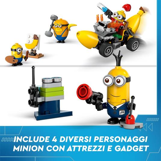LEGO Cattivissimo Me 75580 I Minions e lAuto Banana, Macchina Giocattolo da Costruire, Giochi per Bambini 6+, Idea Regalo - 5
