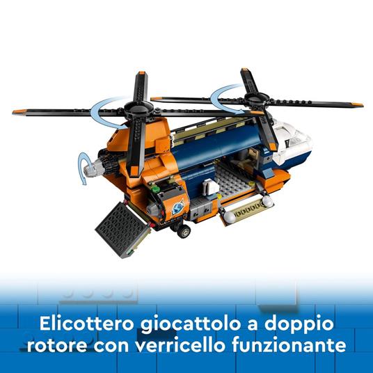 LEGO City 60437 Elicottero dell’Esploratore nella Giungla, Giochi per Bambini 8+ con Veicolo Giocattolo, Animali e Minifigure - 3