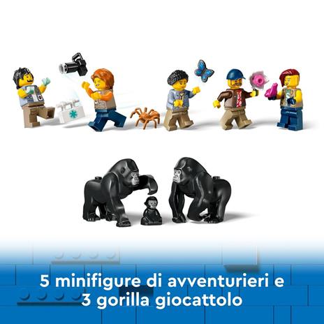 LEGO City 60437 Elicottero dell’Esploratore nella Giungla, Giochi per Bambini 8+ con Veicolo Giocattolo, Animali e Minifigure - 6