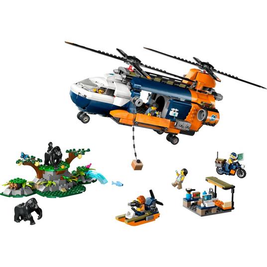 LEGO City 60437 Elicottero dell’Esploratore nella Giungla, Giochi per Bambini 8+ con Veicolo Giocattolo, Animali e Minifigure - 8