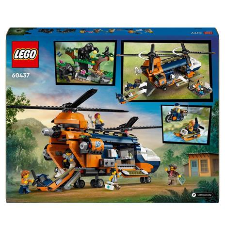 LEGO City 60437 Elicottero dell’Esploratore nella Giungla, Giochi per Bambini 8+ con Veicolo Giocattolo, Animali e Minifigure - 9